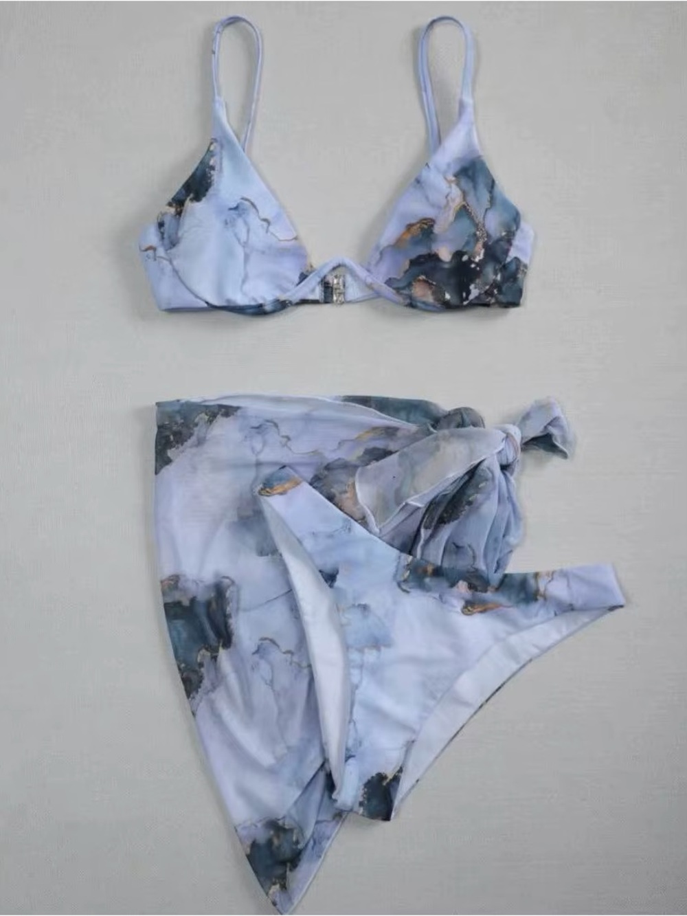 Three piece bikini matching swim set